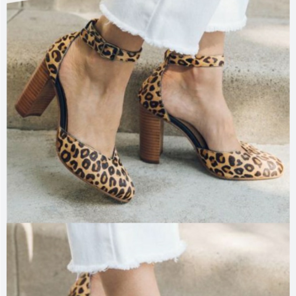 Soludos 4”  Collette Heel Leopard Print Heel